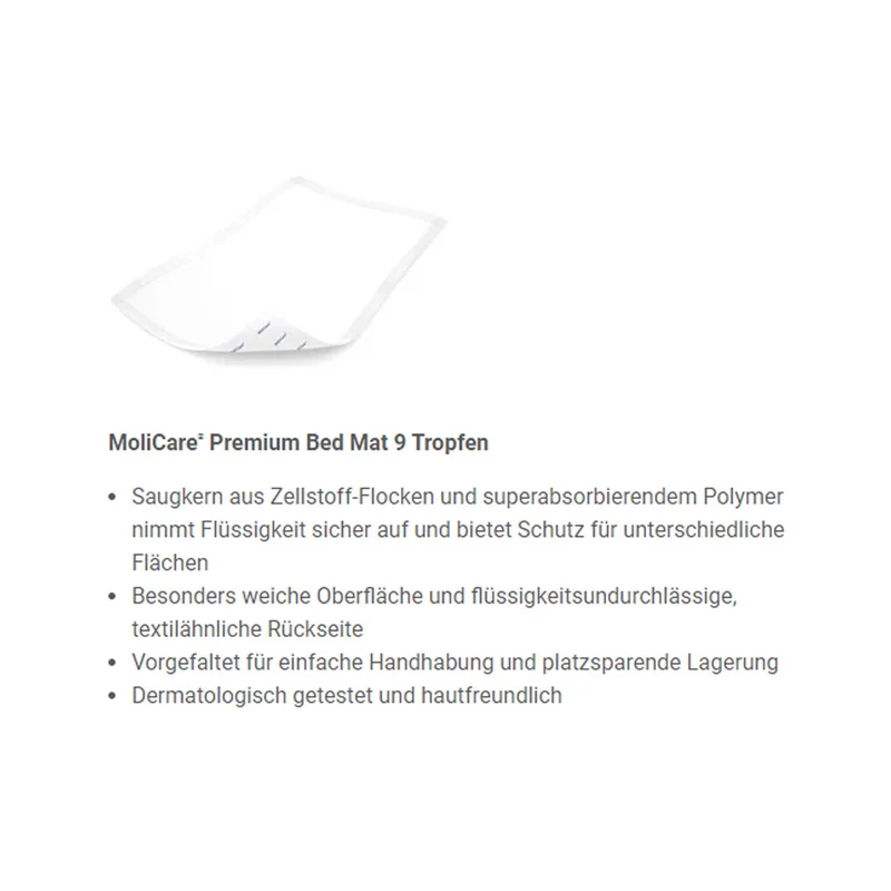Hartmann MoliCare® Premium Bed Mat Inkontinenzunterlagen, 9 Tropfen