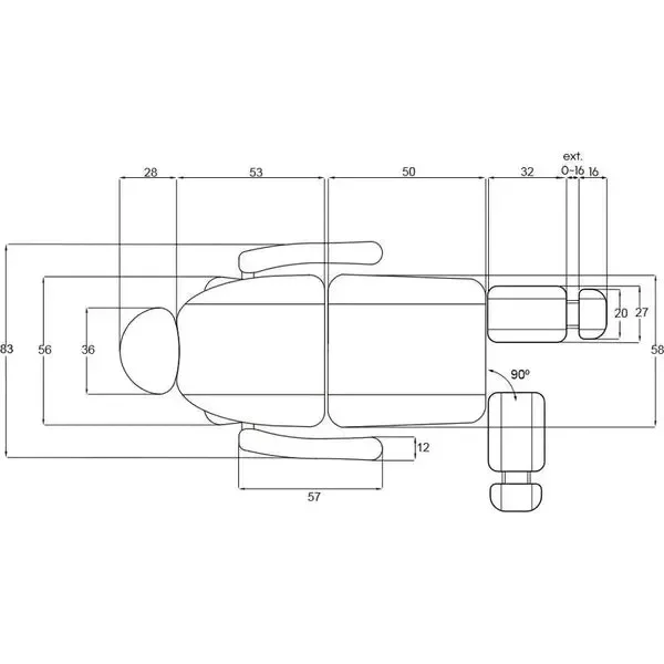 Fußpflegestuhl elektrisch 3 Motoren, Pediküre stuhl, Podologiestuhl Solstice