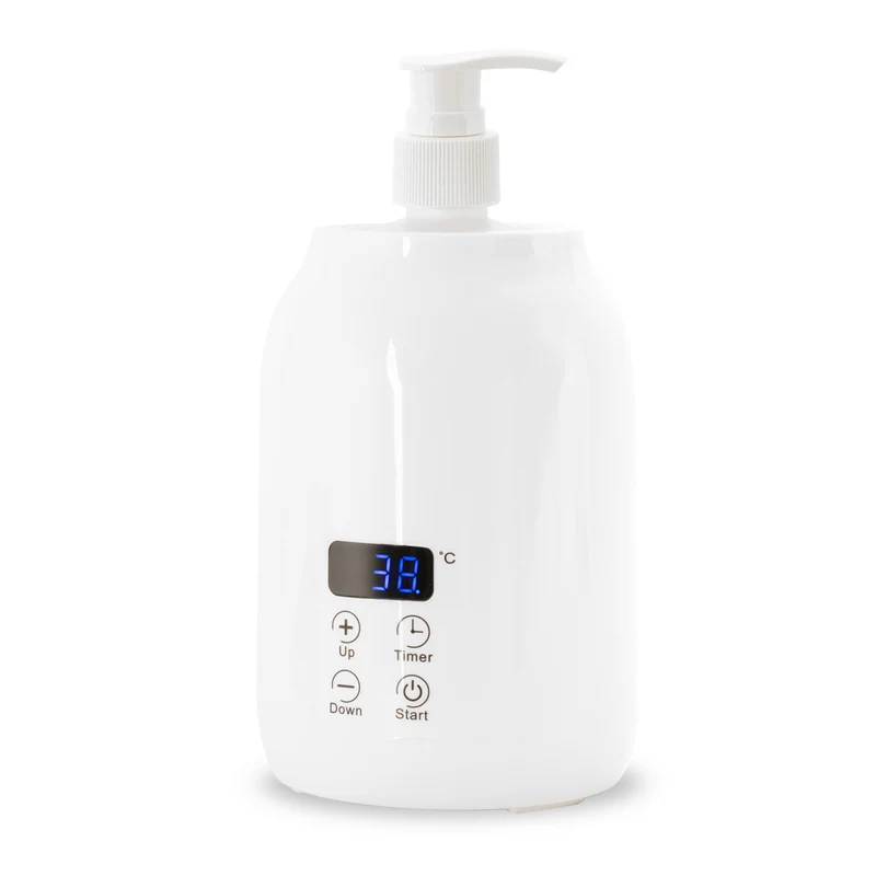 Habys Massageöl-Erwärmer | mit zwei 250 ml Flaschen | Weiß