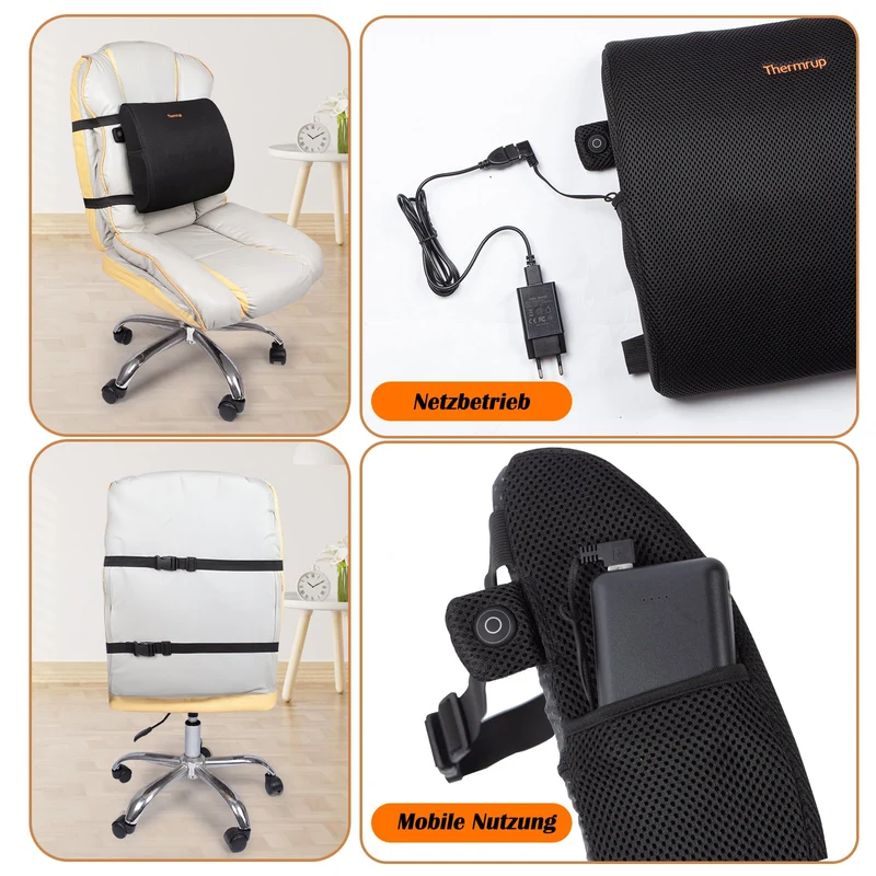 Beheizbares Ergonomisches Rückenkissen USB