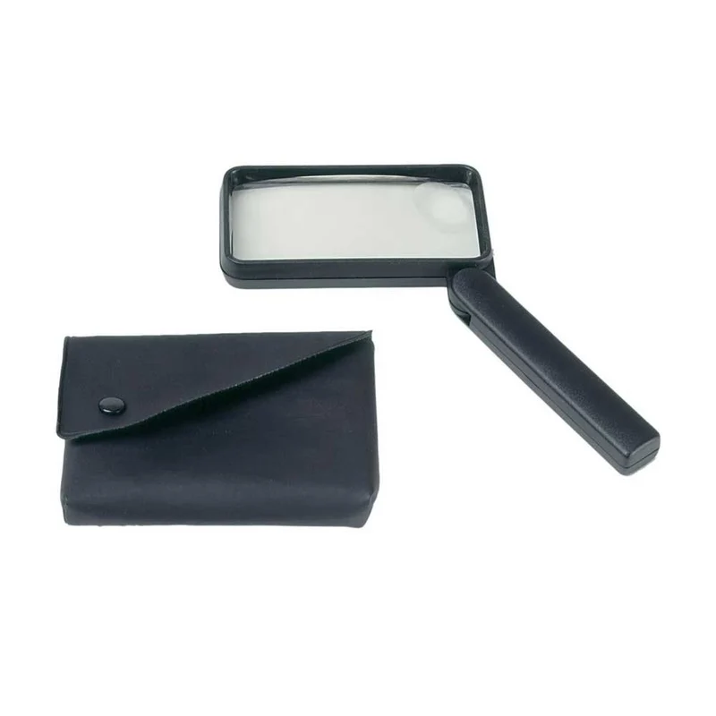 Behrend Handlupe, 2-/4-fache Vergrößerung, rechteckig oder rund