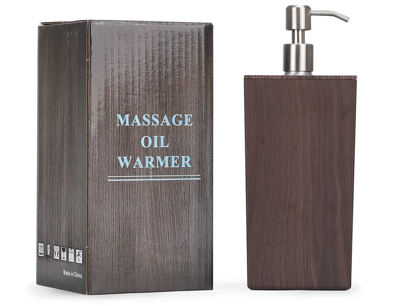 Massageöl-Erwärmer mit 300 ml Aluminiumflasche | Dunkelbraun