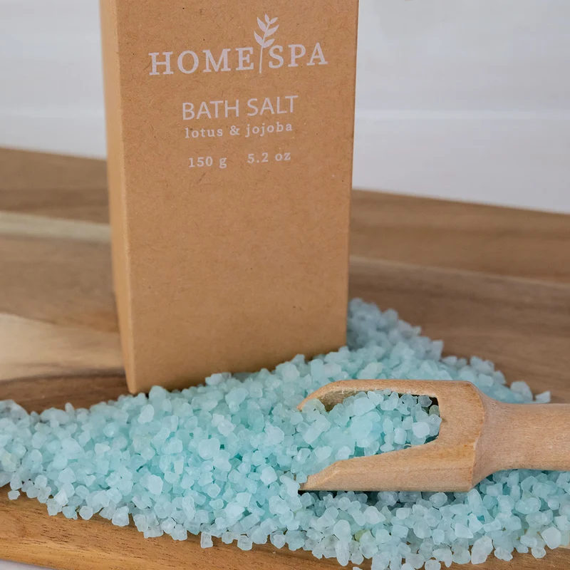 Accentra Badesalz "Home Spa" in Papiertüte mit Holzlöffel