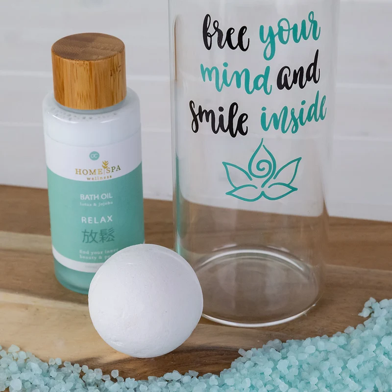 Accentra Badeset "Home Spa" mit Trinkflasche