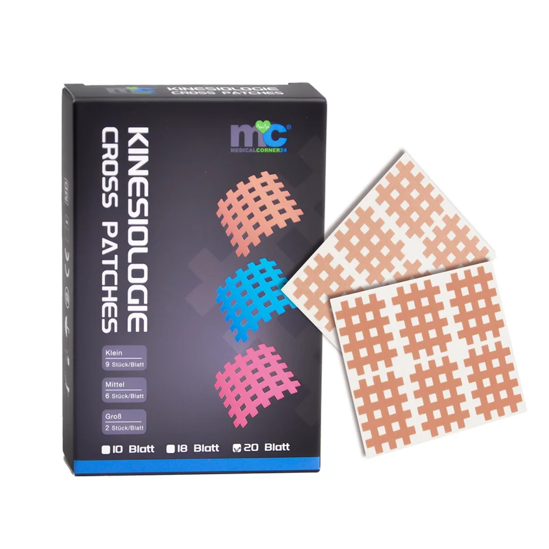 Medicalcorner24 Gittertapes – Cross Patches 3,6 x 2,8 cm, 20 Bögen à 6 Stück