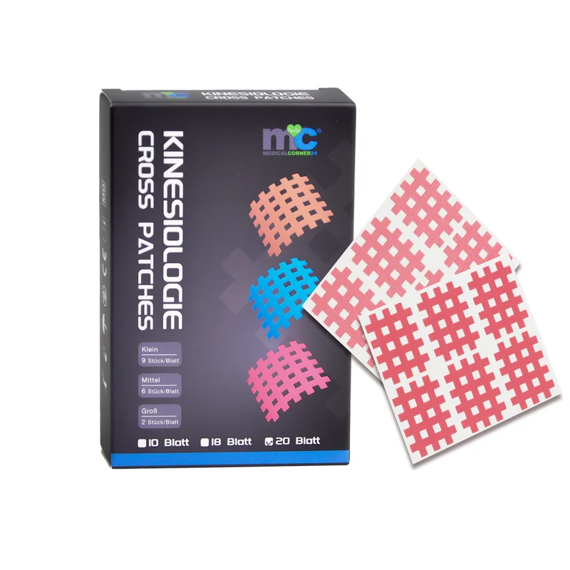Medicalcorner24 Gittertapes – Cross Patches 3,6 x 2,8 cm, 20 Bögen à 6 Stück