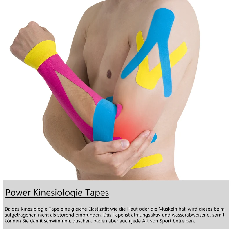 Medicalcorner24 Power Kinesiologie Tape weiß 5 cm x 5 m