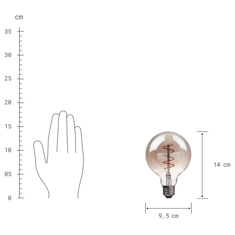 BRIGHT LIGHT LED-Glühlampe Herz – Herzförmige Dekorationsglühbirne