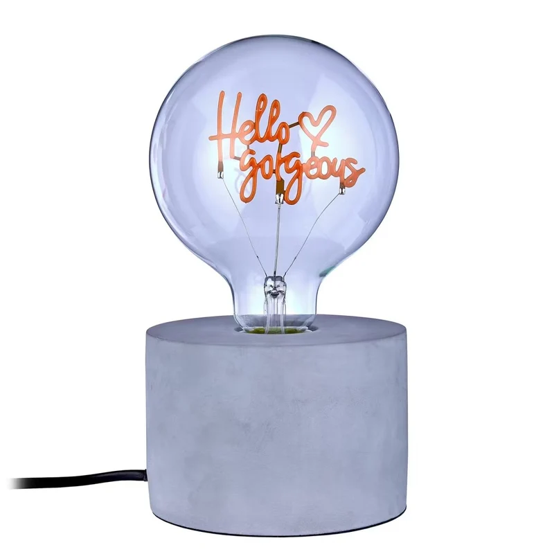 BRIGHT LIGHT LED-Glühlampe Hello – Dekorative Glühbirne mit Schriftzug