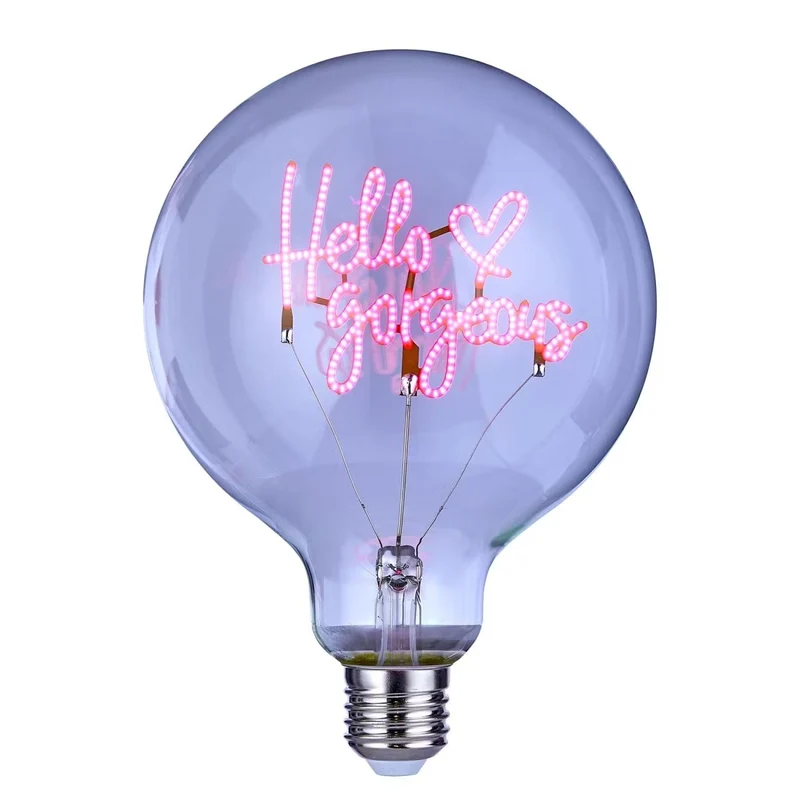 BRIGHT LIGHT LED-Glühlampe Hello – Dekorative Glühbirne mit Schriftzug