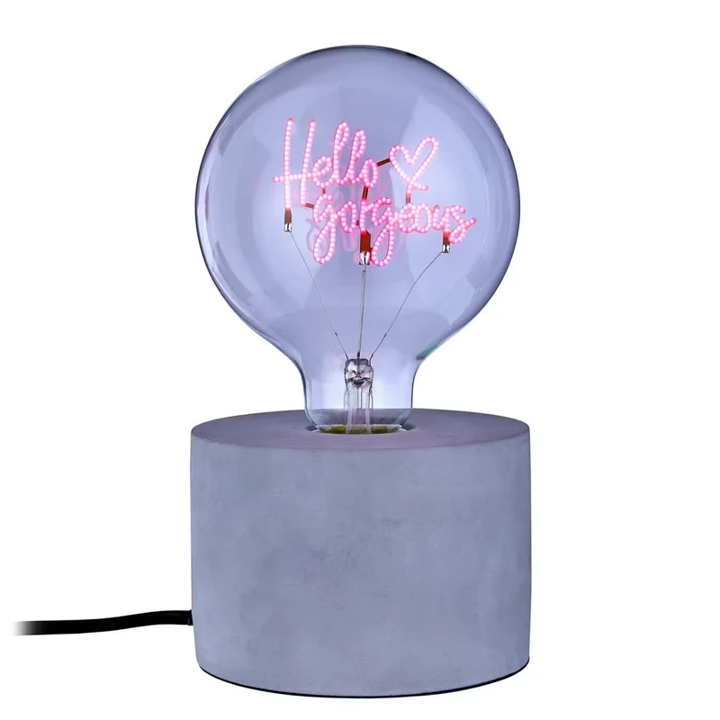 BRIGHT LIGHT LED-Glühlampe Hello – Dekorative Glühbirne mit Schriftzug