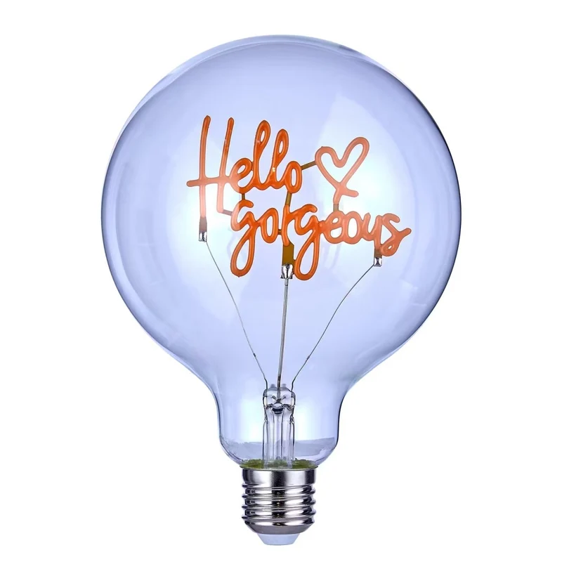 BRIGHT LIGHT LED-Glühlampe Hello – Dekorative Glühbirne mit Schriftzug