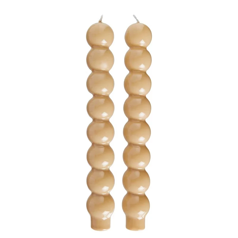BUBBLES Stabkerze 2er-Set – Blasen-Stabkerzen in Pastellfarben