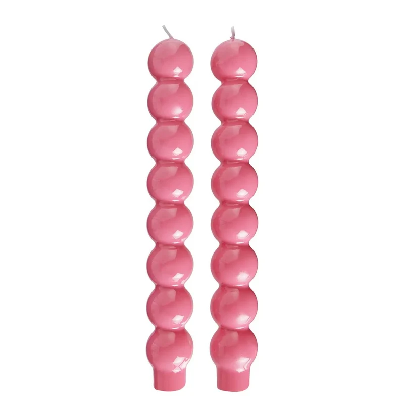 BUBBLES Stabkerze 2er-Set – Blasen-Stabkerzen in Pastellfarben