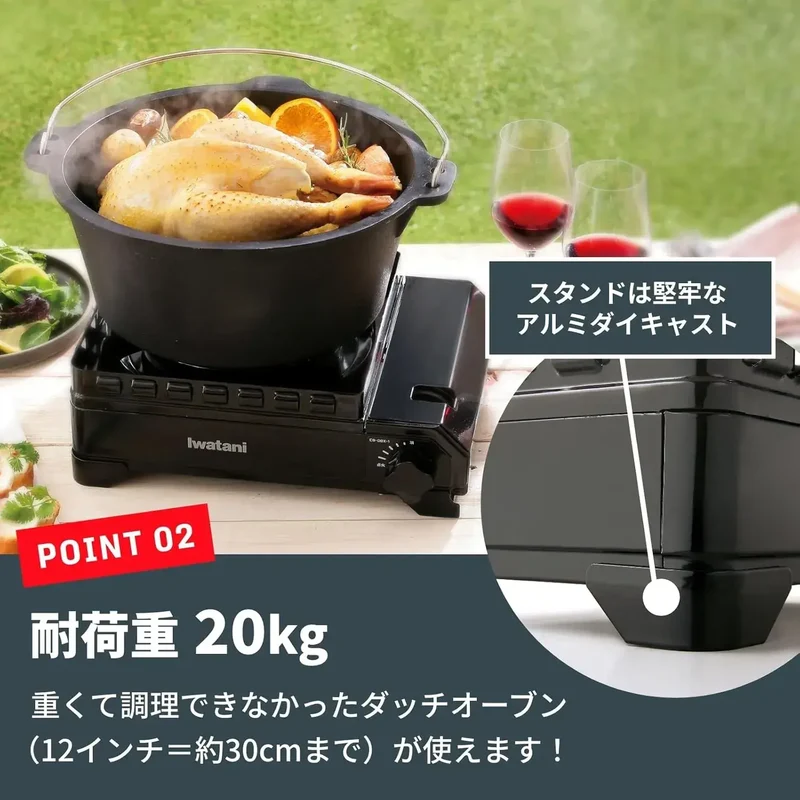 Iwatani Cassette Stove Tough Maru for Outdoor Camping BBQ