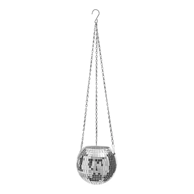 DISCO Blumenübertopf zum Hängen – DiscoBall Hängeblumentopf