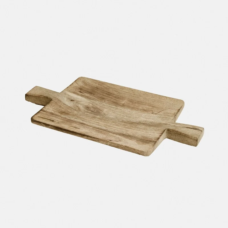 Tablett Vinoros – Mango-Holz-Serviertablett mit eingebautem Griff