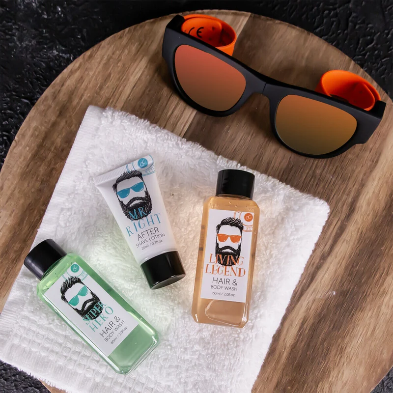 Accentra Körperpflegeset "Hipster Style" mit faltbarer Sonnenbrille