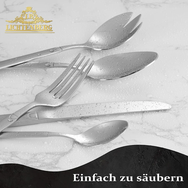 LB Besteck Set 72teilig 18/10 Edelstahl für 12 Personen