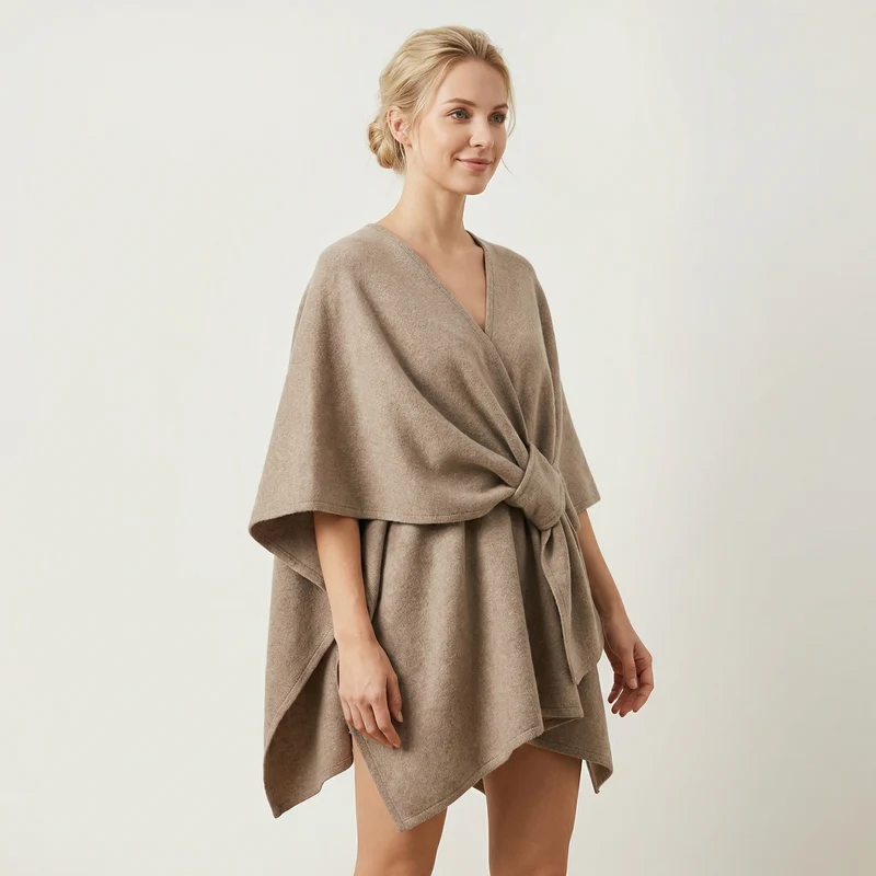 Damen Poncho – Weicher Stoff, Lockere Passform & Vielseitig Tragbar