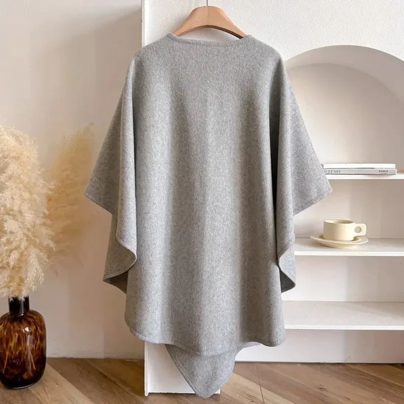 Damen Poncho – Weicher Stoff, Lockere Passform & Vielseitig Tragbar