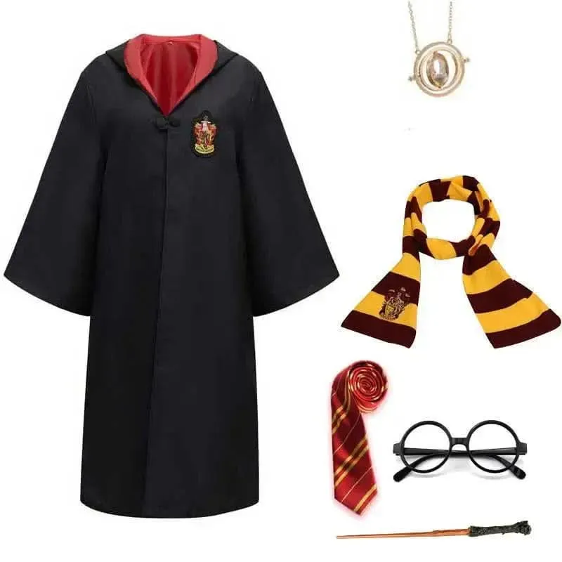 Zauberer Kostüm mit Umhang – Fantasie-Outfit mit Accessoires für Cosplay & Events