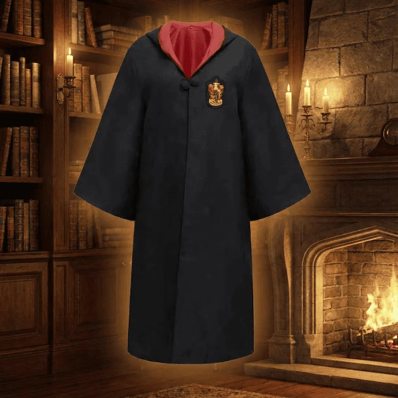 Zauberer Kostüm mit Umhang – Fantasie-Outfit mit Accessoires für Cosplay & Events
