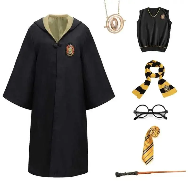 Zauberer Kostüm mit Umhang – Fantasie-Outfit mit Accessoires für Cosplay & Events