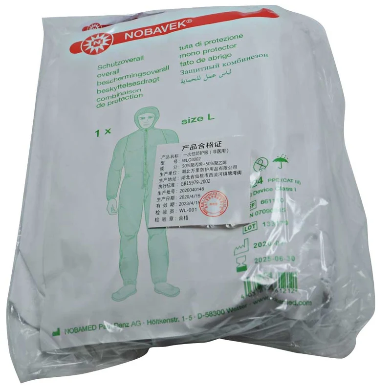 NOBAVEK® Coverall, Schutzoverall, weiß, 1 Stück, versch. Gr.