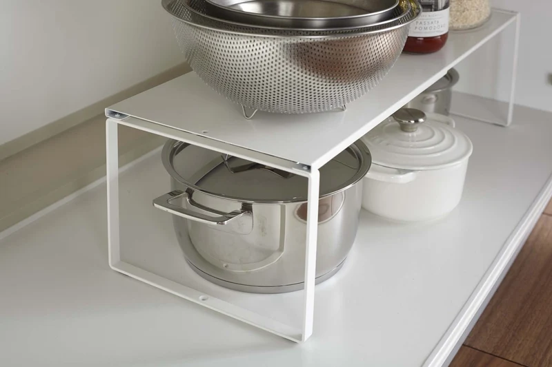 Yamazaki Industrial 3829 Telescopic Storage Shelf White Japan