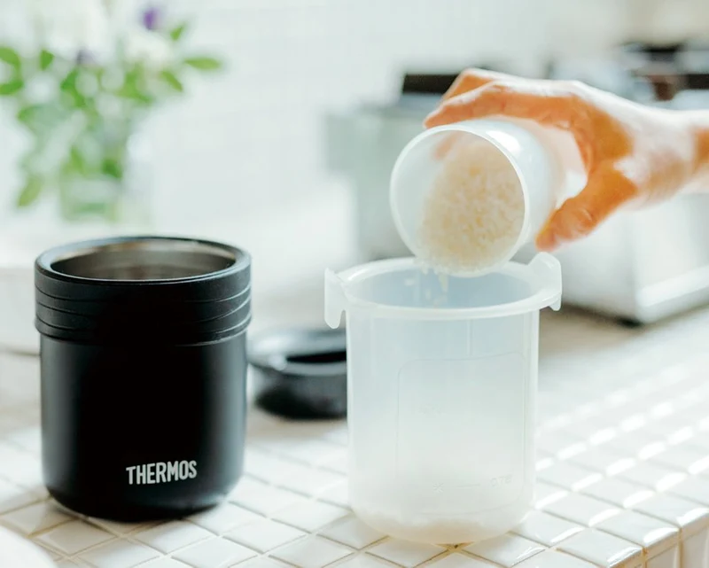 Thermos Bento Box 0.7L Black Jbs-360 Bk For Cooking Rice From Japan