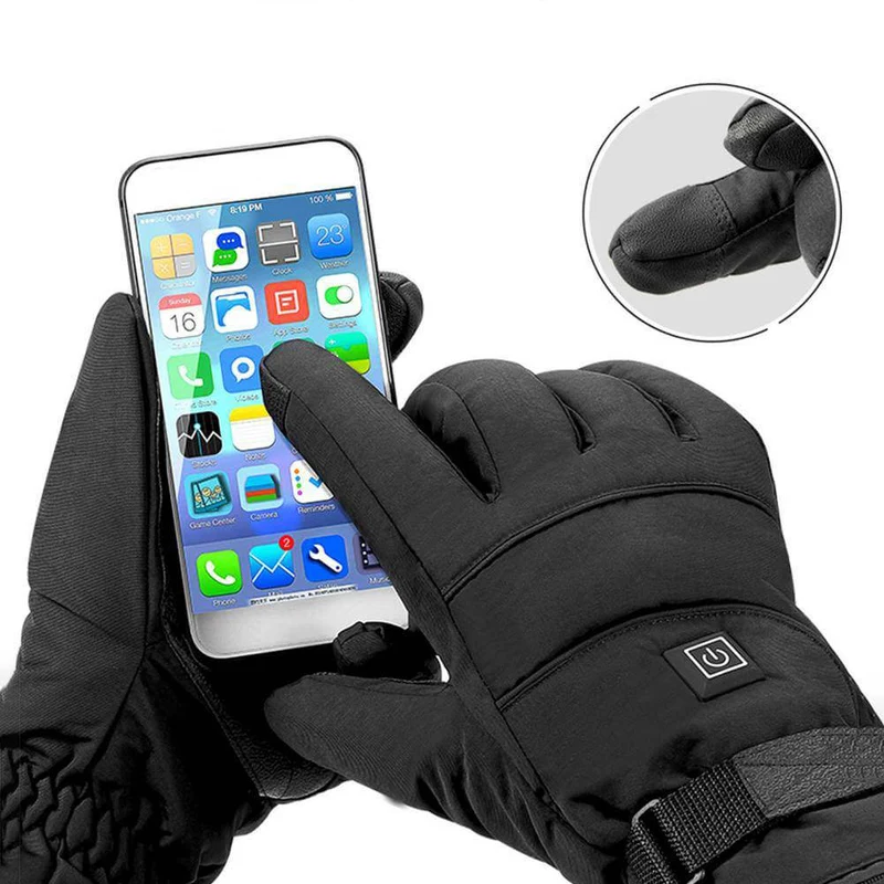 Beheizbare Handschuhe Wasserdicht | 3 Heizstufen, Touchscreen Funktion