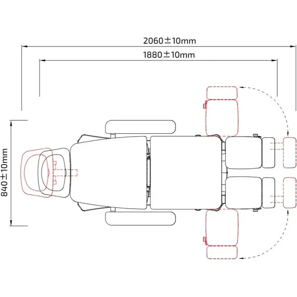 Fußpflegestuhl elektrisch mit 3 Motoren, Pediküre stuhl, Podologiestuhl Taurus-Plus