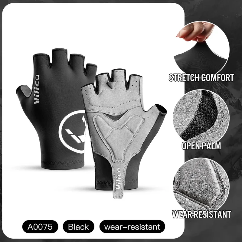 Halbfinger Fahrradhandschuhe – Rutschfeste Gripfläche & Atmungsaktives Design