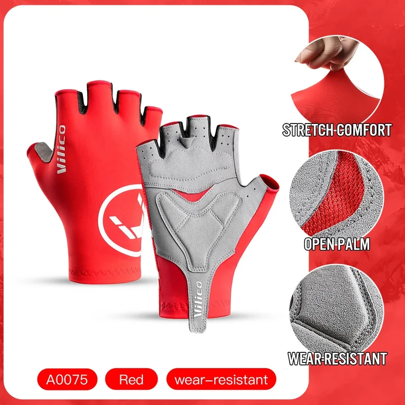 Halbfinger Fahrradhandschuhe – Rutschfeste Gripfläche & Atmungsaktives Design