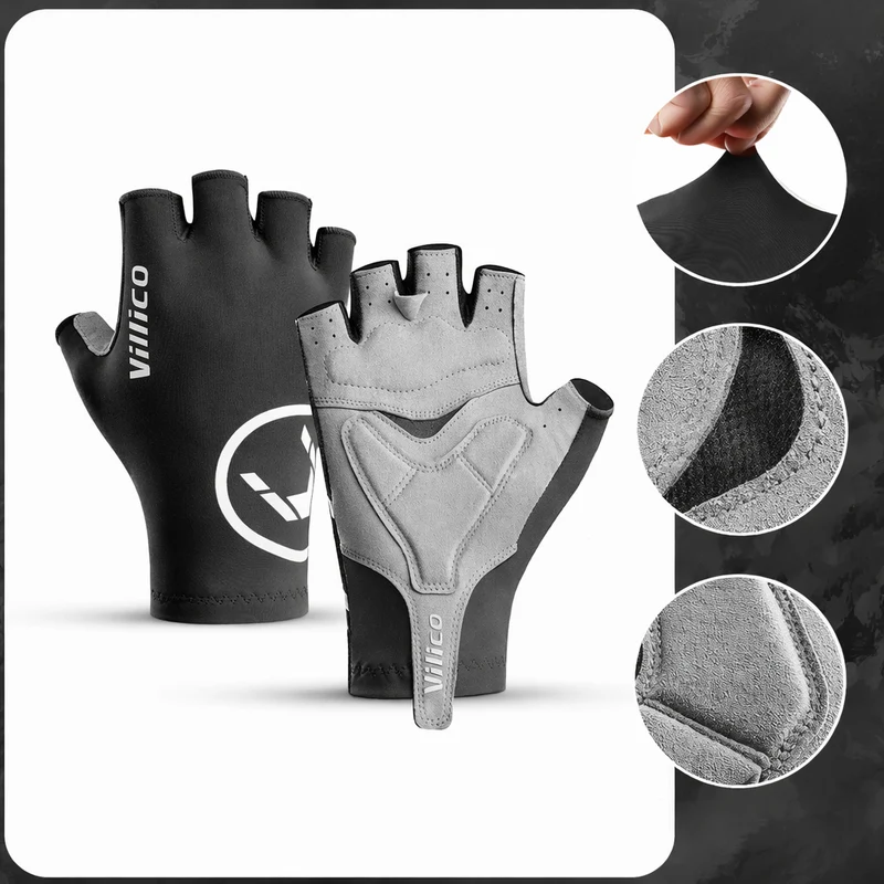 Halbfinger Fahrradhandschuhe – Rutschfeste Gripfläche & Atmungsaktives Design