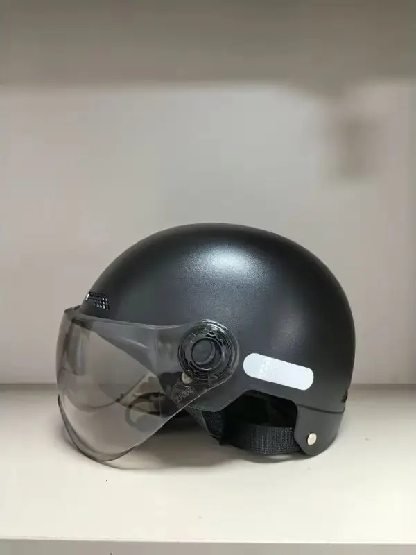 Motorradhelm mit Visier – Vintage Halbhelm für Scooter, Motorrad und E-Bike