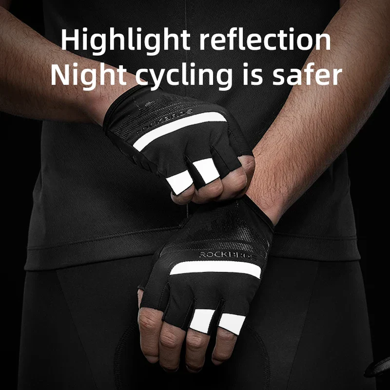 Halbfinger Fahrradhandschuhe – Atmungsaktiv mit Rutschfester Polsterung