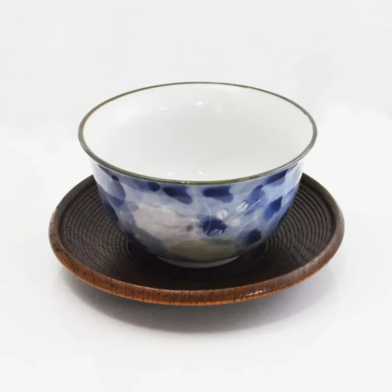 Ishida Wooden Tea Coasters: Classic Japanese Thousand-Stripe Motif