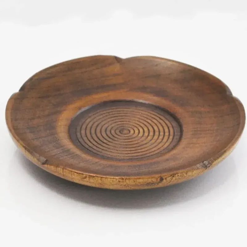 Ishida Wooden Tea Coasters: Classic Japanese Thousand-Stripe Motif