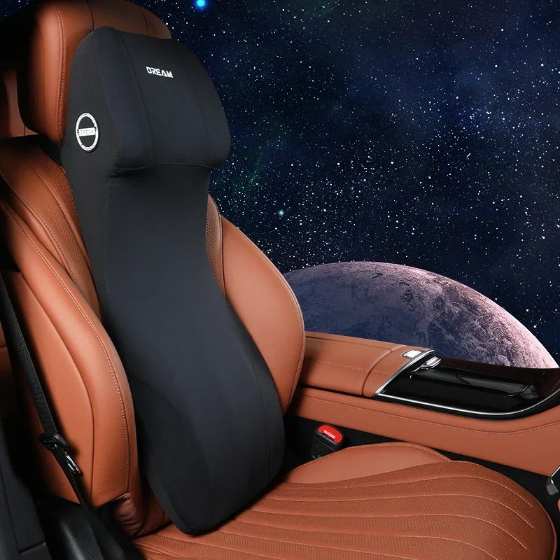 Auto Kissen-Set – Kopfstütze & Lendenkissen, Memory-Foam & Rutschfeste Unterseite