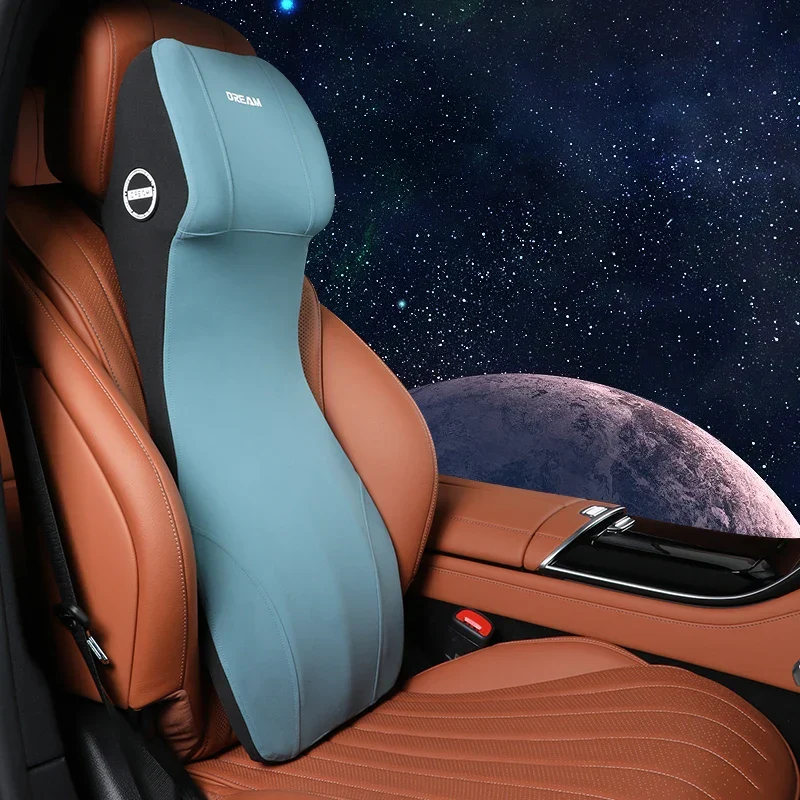 Auto Kissen-Set – Kopfstütze & Lendenkissen, Memory-Foam & Rutschfeste Unterseite