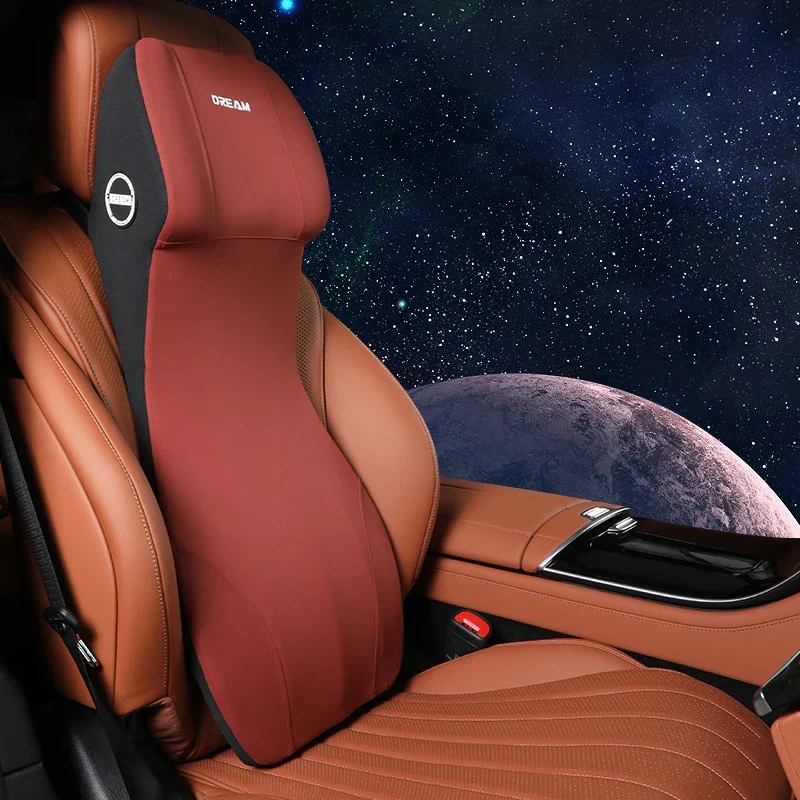 Auto Kissen-Set – Kopfstütze & Lendenkissen, Memory-Foam & Rutschfeste Unterseite