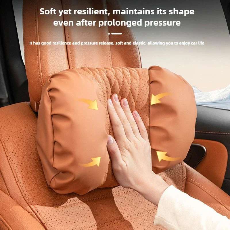 Auto Kopfstützen- & Lendenkissen Set – Gepolstertes PU-Material & 2-teiliges Komfortdesign