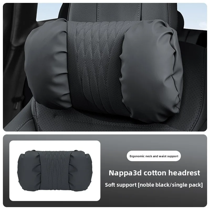 Auto Kopfstützen- & Lendenkissen Set – Gepolstertes PU-Material & 2-teiliges Komfortdesign
