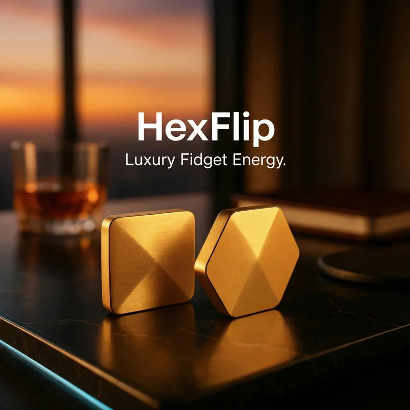 Fidget Flip Toy – Gewichtet aus Metall, Klick-Feedback & Taschenformat