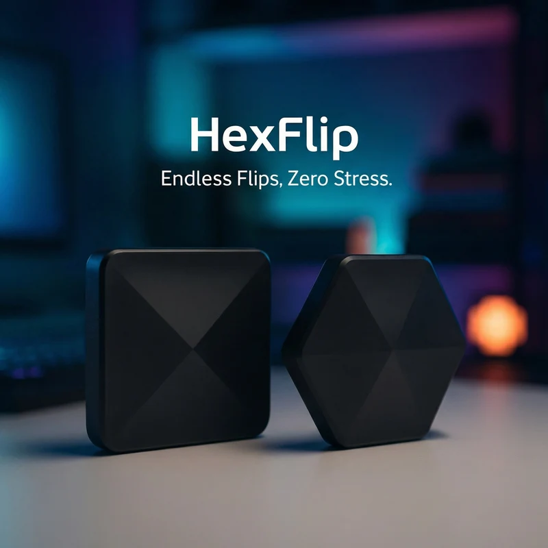 Fidget Flip Toy – Gewichtet aus Metall, Klick-Feedback & Taschenformat