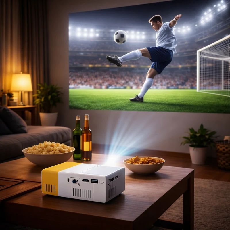 Mini Projektor – Tragbares HD-Display, Bis 120" Bild & HDMI/USB Anschluss