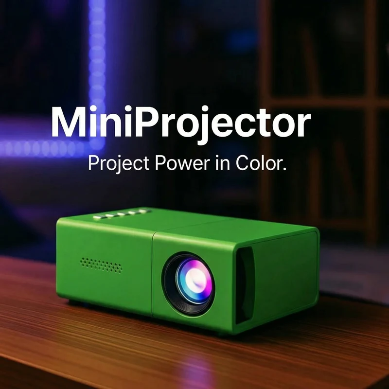 Mini Projektor – Tragbares HD-Display, Bis 120" Bild & HDMI/USB Anschluss