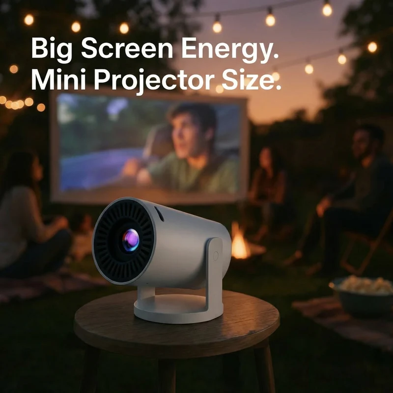 Mini Projektor – Tragbar, Wireless Screen Mirroring & Integrierter Lautsprecher